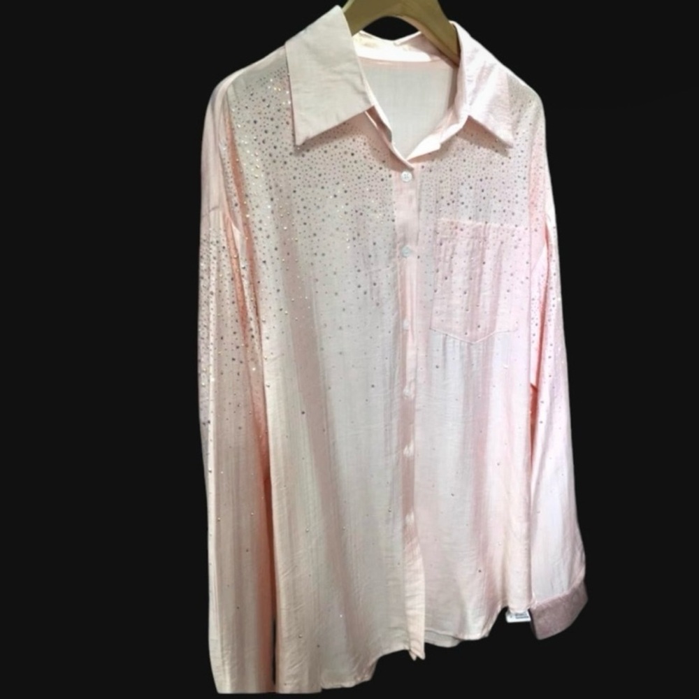 Silk Pink Button Down Shirt